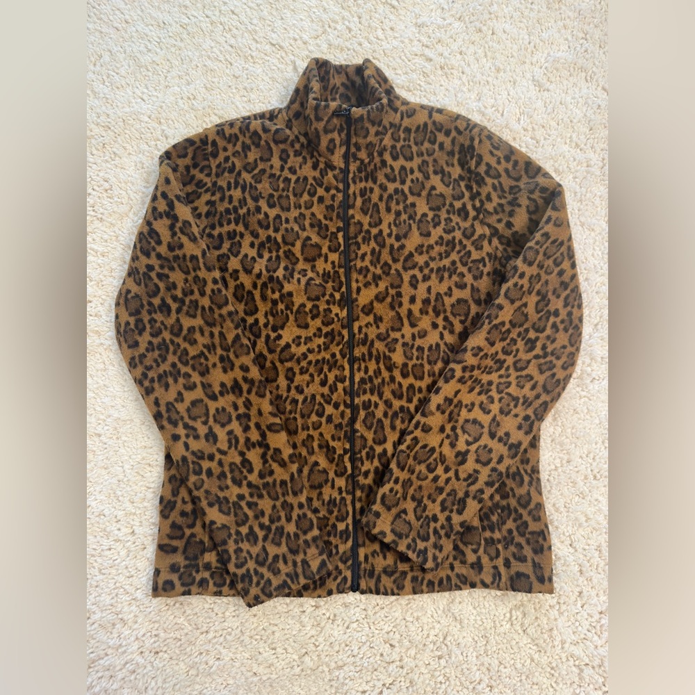 Lauren Ralph Lauren Leopard Print Jacket - Brown and Black